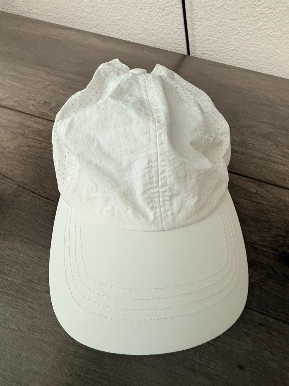 Kids White Performance Baseball Cap - Unbranded